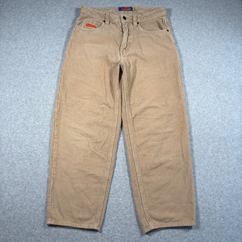 Empyre Corduroy Pants Mens 28 (Fits 30x27) Tan Loose Fit Skate Trousers